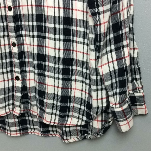 Gap Boyfriend Fit Ladies Plaid Flannel Shirt Sz S - Picture 4 of 7